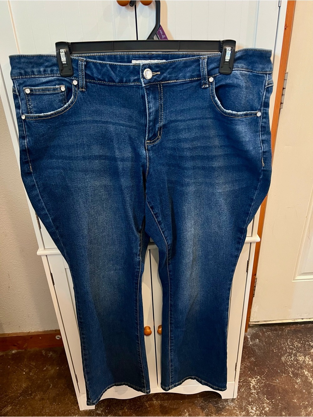 Cato Indigo Blue Straight Leg Stretch Denim Jeans
